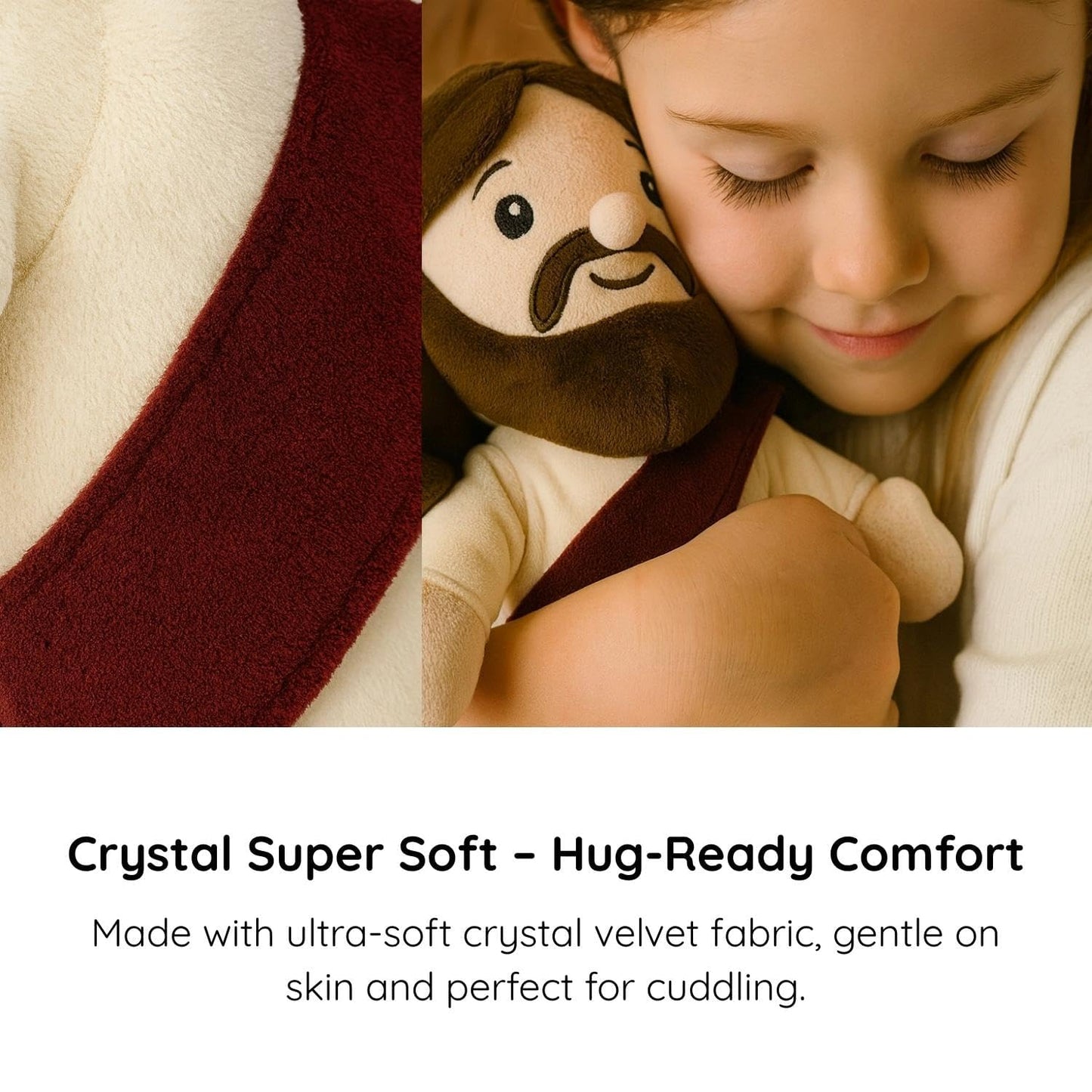 SAIONJI Jesus Plush Doll, 12.6 x 10.2 Inch Soft Christian Stuffed Figure