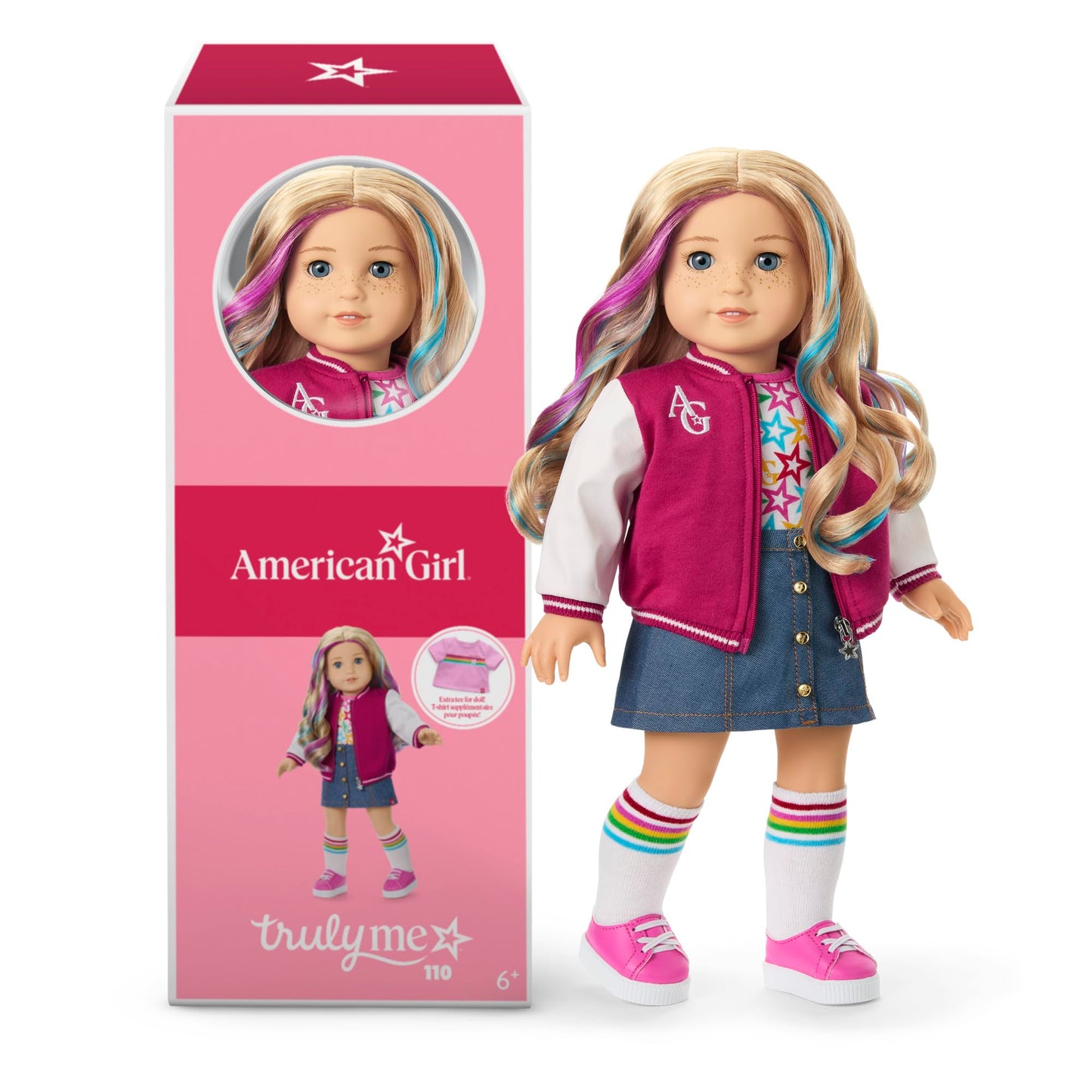 American Girl, Truly Me 18-inch Doll #110 with Blue Eyes, Wavy Blonde Hair, Light Skin with Freckles, for Ages 6+