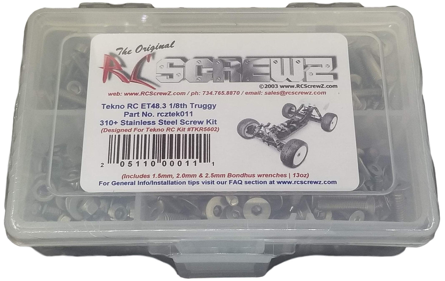 RCScrewZ Stainless Steel Screw Kit tek011 Compatible with Tekno RC ET48.3 Truggy TKR5602
