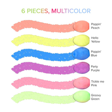 Kid Made Modern Sidewalk Chalk Set for Kids - Washable, Neon Colored Egg Chalk for Outdoor Play and Chalkboard Art - Ages 3+ (6 Pieces, Multicolor)
