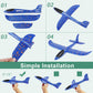 IJRPLM 2 Pack Airplane Toys, 17.5" Large Throwing Foam Plane, 2 Flight Mode Glider Plane, Foam Airplanes for Kids, Outdoor Sport Toys Birthday Party