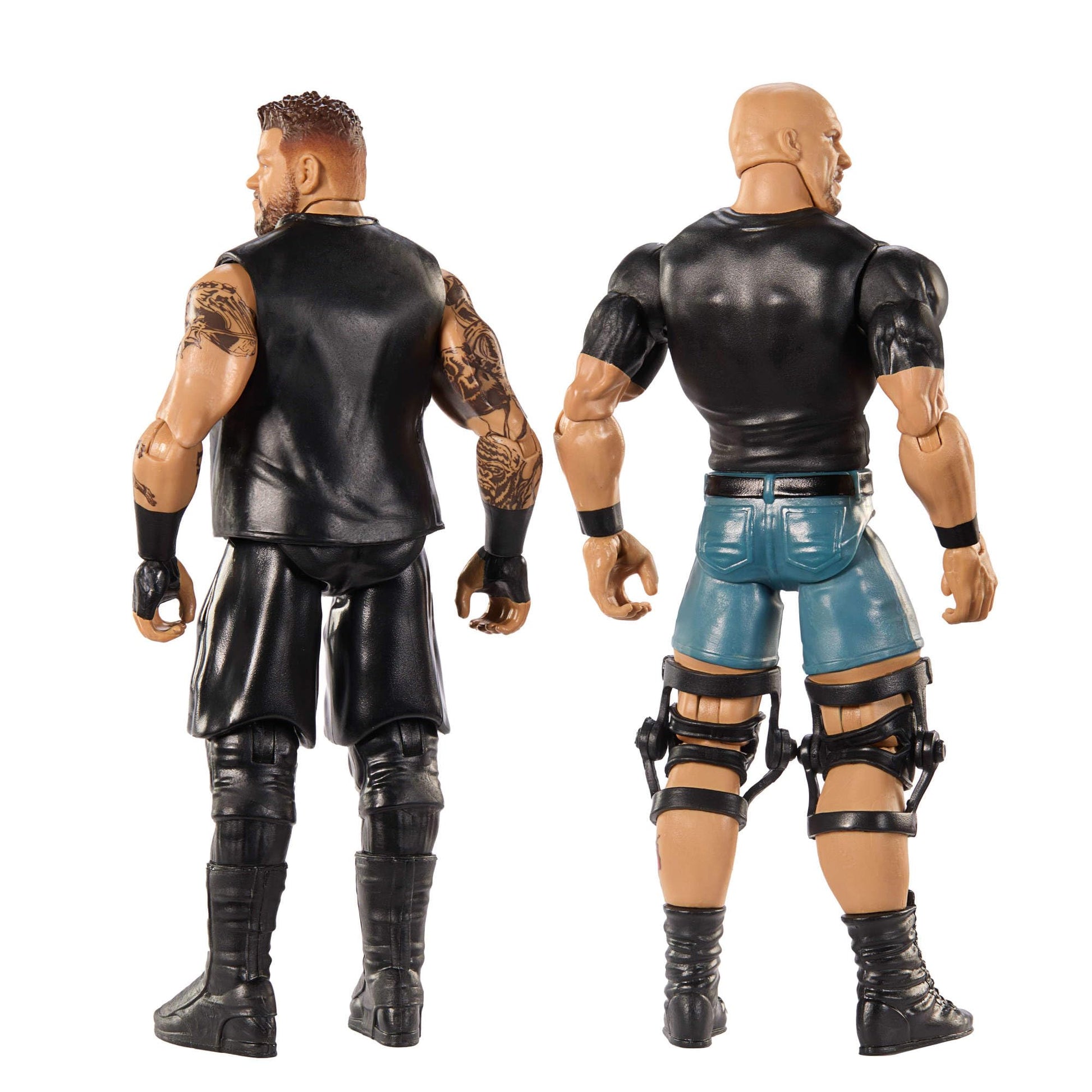 Mattel WWE Main Event Championship Showdown 2-Pack Action Figures & Accessory, Series #20 “Stone Cold” Steve Austin vs Kevin Owens Collectible Set