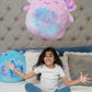 Gaao Pockets Axolotl Pocket Plush | 18 Inch Jumbo Plush | Axolotl Pillow | Stuffed Animal | Purple Plush | Gift for Girl and Boy | Birthday Gift |