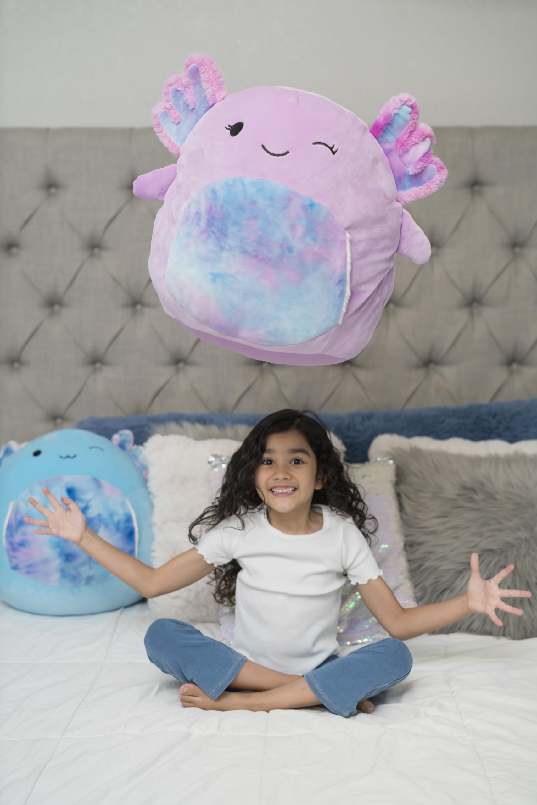 Gaao Pockets Axolotl Pocket Plush | 18 Inch Jumbo Plush | Axolotl Pillow | Stuffed Animal | Purple Plush | Gift for Girl and Boy | Birthday Gift |