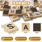 LSCQYYCC-200Pcs Magnetic Wooden Letter Bricks, Craft Letters - DIY Wooden Gift Decoration - Making Letter Coasters and Cross Games DIY Wood Gift