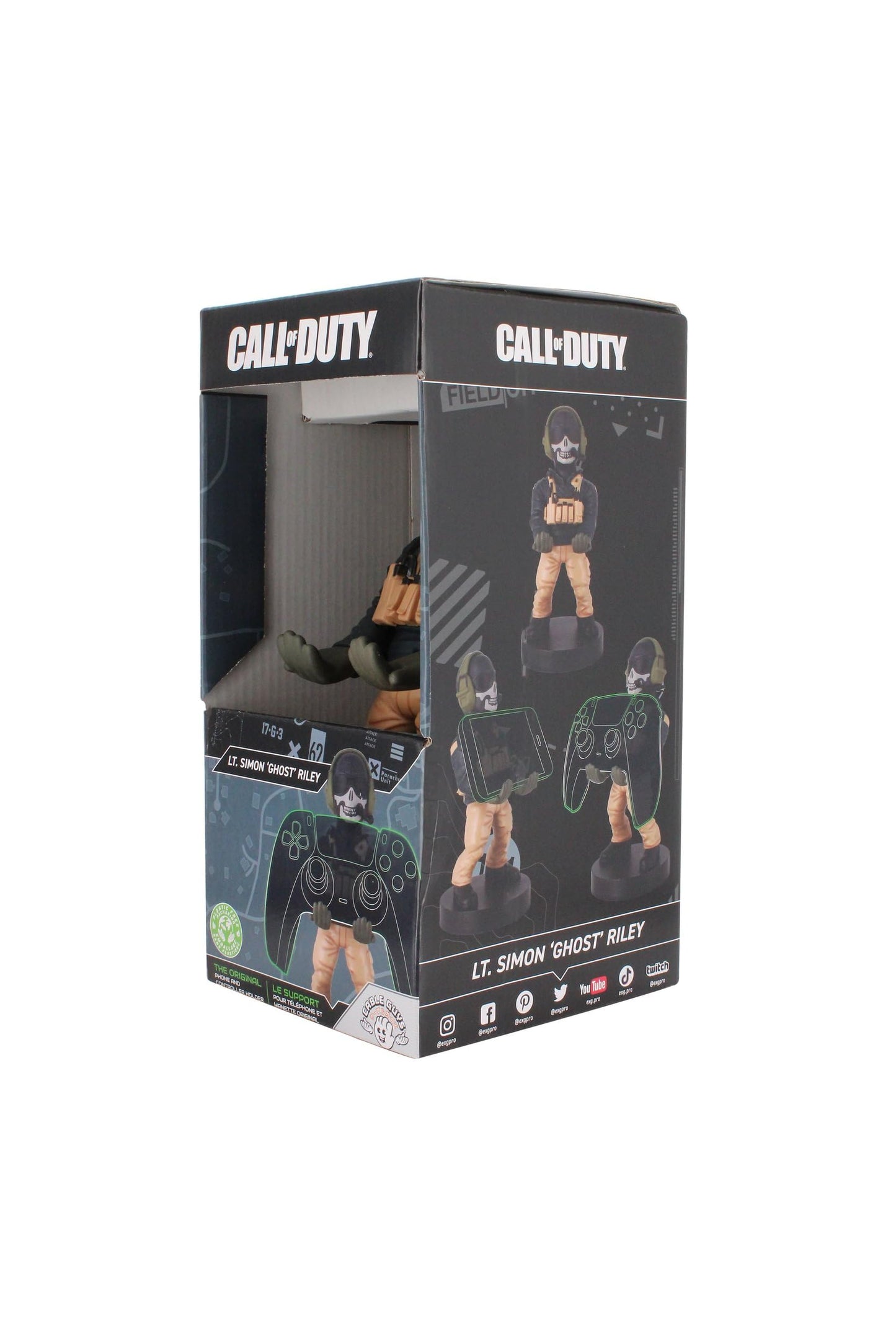 Exquisite Gaming Call of Duty Simon Ghost Riley Controller Holder, Phone Stand & Device Organizer, 8.5 in Licensed Figure