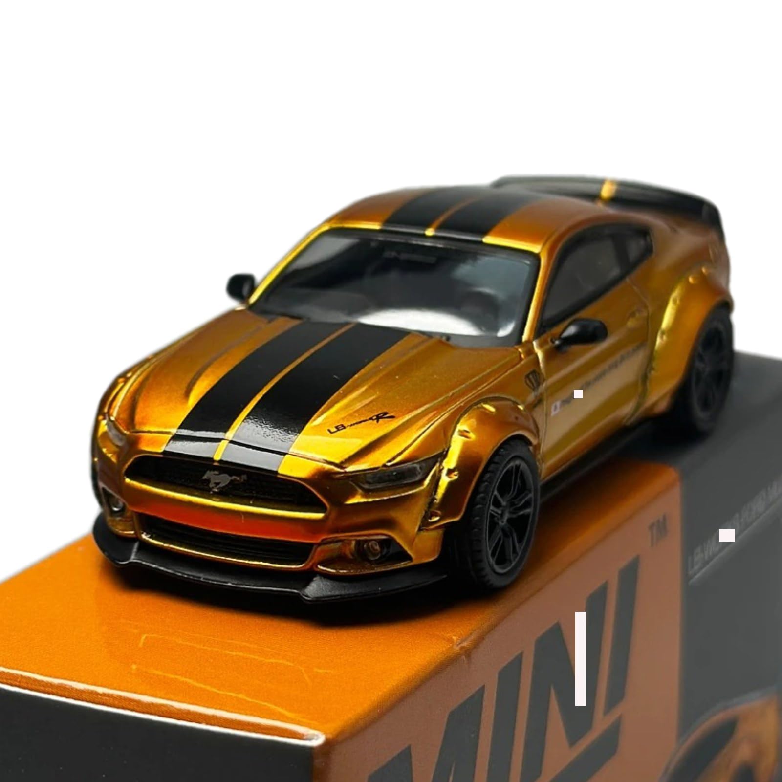 HTLNUZD 1:64 Alloy Car LB-Works Mustang LB for Ford Gold Model 847 Premium Diecast Collectible