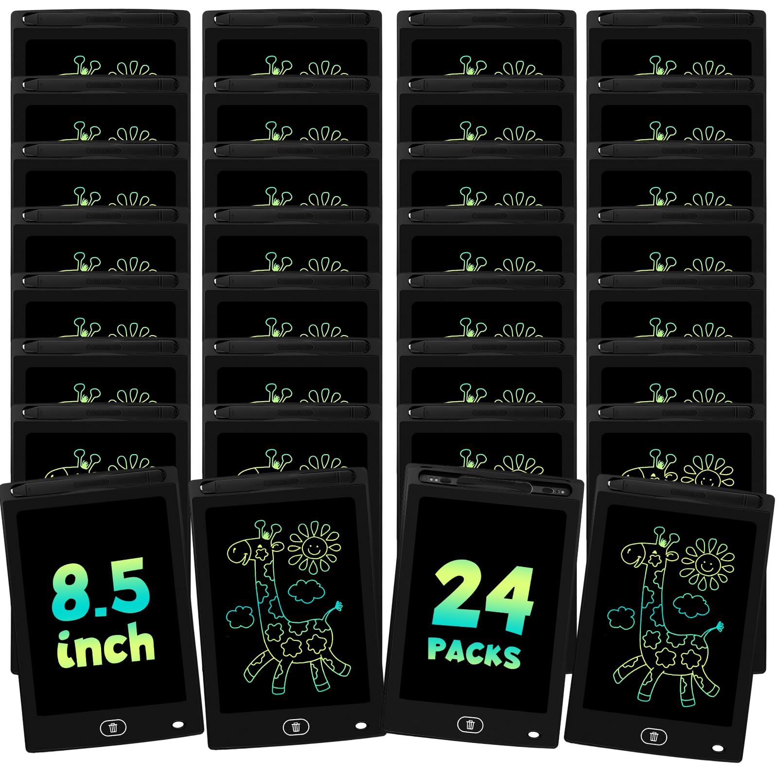 24 Pack 8.5 inch LCD Writing Tablet for Kids - Erasable and Reusable Toddler Doodle Board, Ideal Drawing Pad for Learning Toy for Ages 3-8,Gift