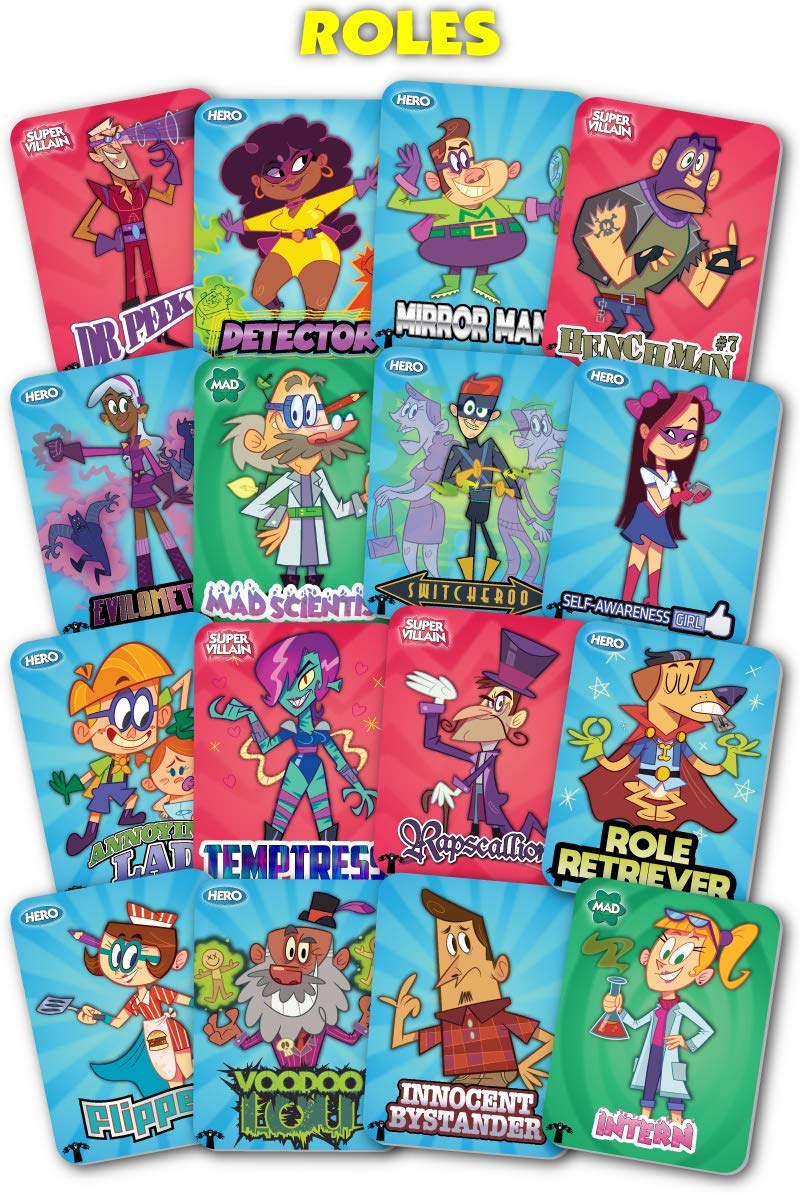 One Night Ultimate Super Villains, Family Friendly Party Game, Fun Game for Kids & Adults, Engaging Social Deduction, Fast-Paced Gameplay, Hidden