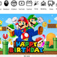 Mario Wall Decor Backdrop for Kids Birthday Decorations, Mario Banner for Birthday Party Supplies (5x3ft)