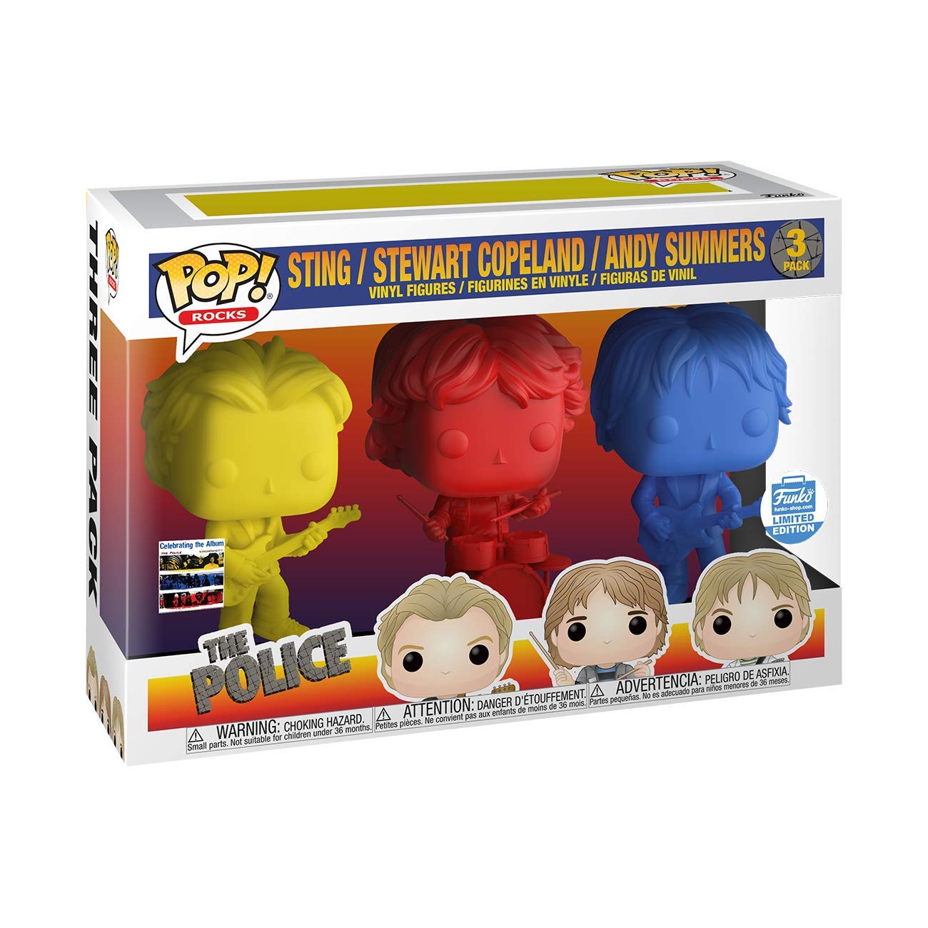 Funko The Police Pop 3-Pack Rocks 44533 Sting Copeland Summer