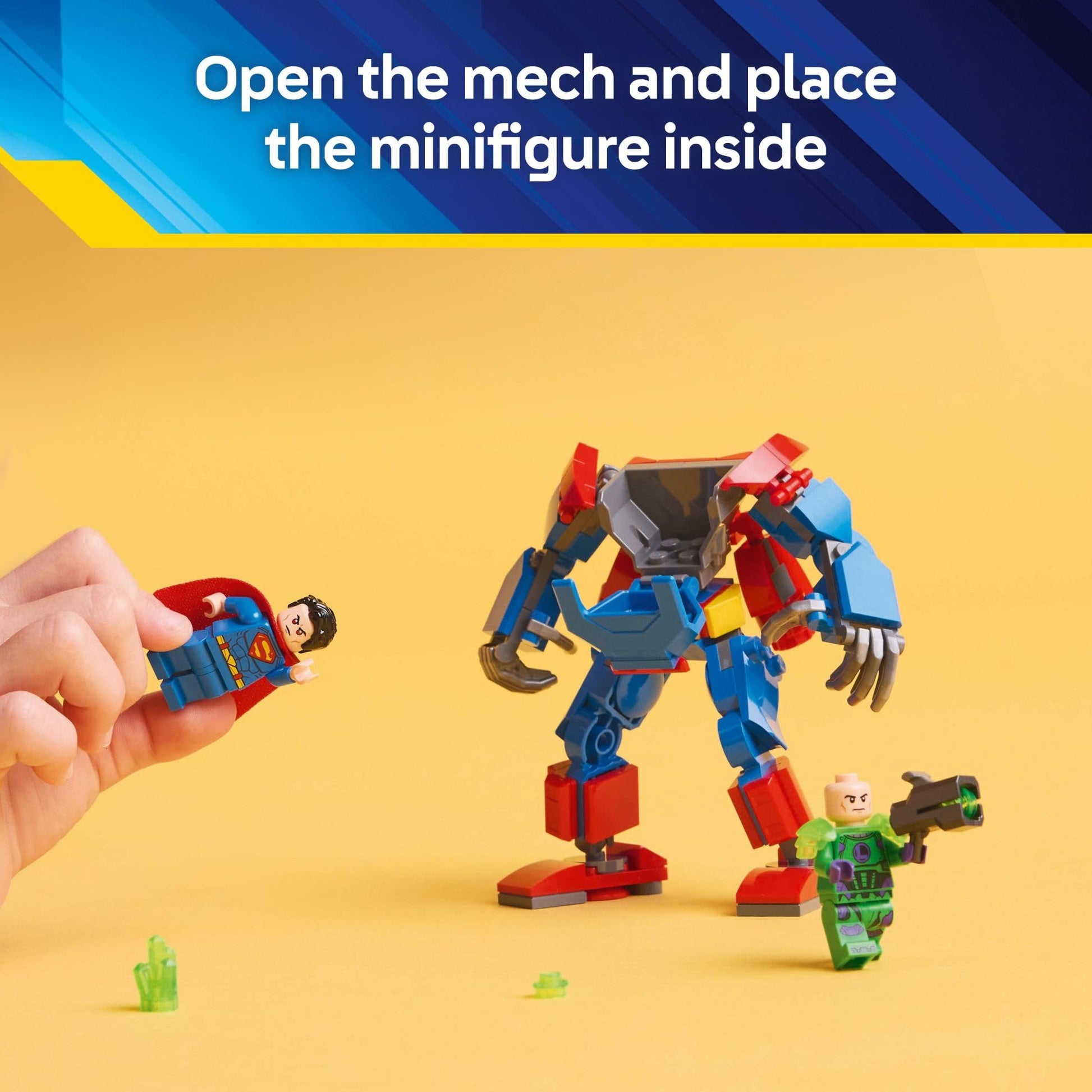 LEGO DC Superman Mech vs. Lex Luthor Building Toy - Superman Toy for Kids, Boys and Girls, Ages 6+ - Buildable Action Figure - Superhero Gift for