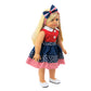 American Fashion World Stars and Stripes Fourth of July Dress Made for 18 inch Dolls