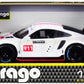 Bburago Die Cast Model Cars Porsche 911 RSR GT #911 White Race Series 124 Diecast Model Car by Bburago 28013