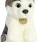 Aurora Adorable Miyoni Tots Sitting Pretty Husky Pup Stuffed Animal - Lifelike Detail - Cherished Companionship - White 10 Inches