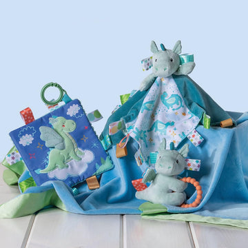 Taggies Stuffed Animal Soft Toy with Sensory Tags, 11-Inches, Drax Dragon