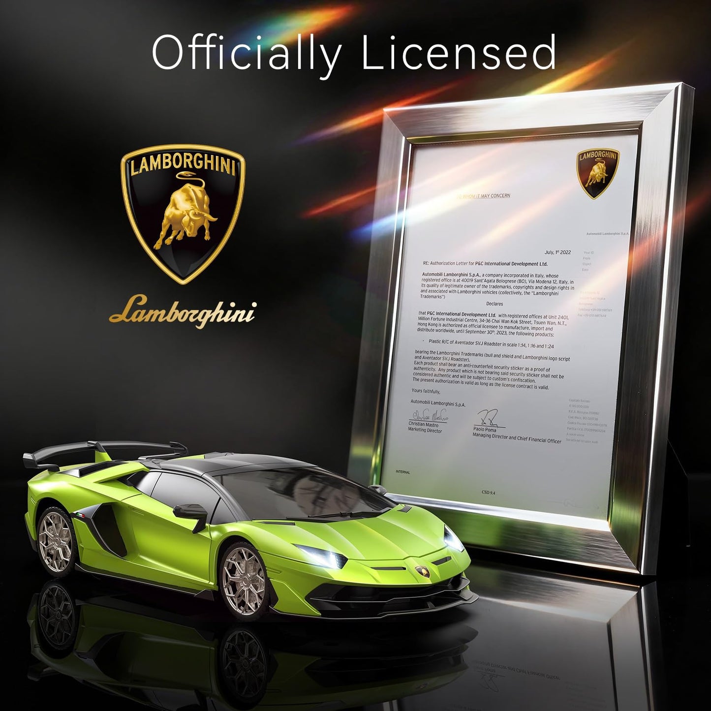 AEROQUEST 1:24 Lamborghini Remote Control Car ?Aventador SVJ-Green?