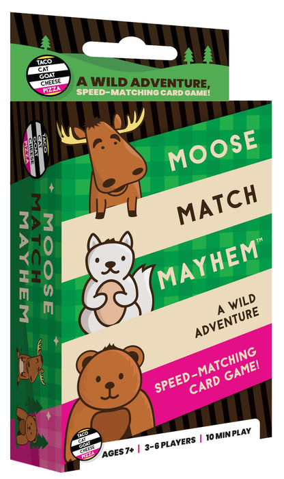 Moose Match Mayhem - by Taco Cat Goat Cheese Pizza - A Wild Adventure, Speed-Matching Card Game! Easy, Fast and Fun for Family Game Night for Kids