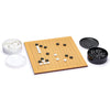 Yellow Mountain Imports Beechwood Veneer (0.4-Inch) Etched Beginner's Reversible 9x9/13x13 Go Game Set Board with Double Convex Melamine Stones