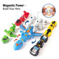QUERCITRON Magnetic Vehicle Transform Robot Toy Build Car Mix Match Toddler