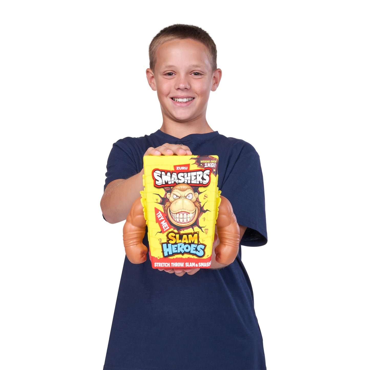 Smashers SLAM Heroes by ZURU, Gorilla (Brown) Stretchable Toy for Boys