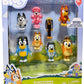 Bluey Family and Friends Figure 8-Pack: Articulated 2.5 Inch Action Figures; Bluey, Bingo, Bandit (Dad), Chilli (Mum), Coco, Snickers, Rusty