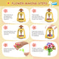 LELESUN DIY Fabric Flower Bouquets Toys, Craft Kits Toys for Kids, Flowers Market Toy, Arts & Crafts for Girls Ages 4 5 6 7 8?Educational Activity