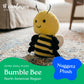 The Petting Zoo Bee Stuffed Animal Plushie, Gifts for Kids, Nuggetz Animals, Bee Plush Toy, 6 inches