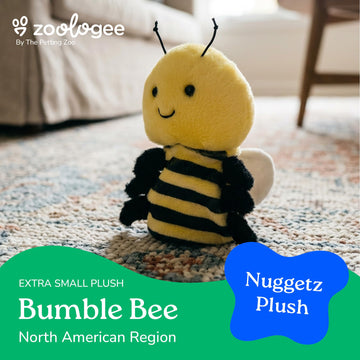 The Petting Zoo Bee Stuffed Animal Plushie, Gifts for Kids, Nuggetz Animals, Bee Plush Toy, 6 inches