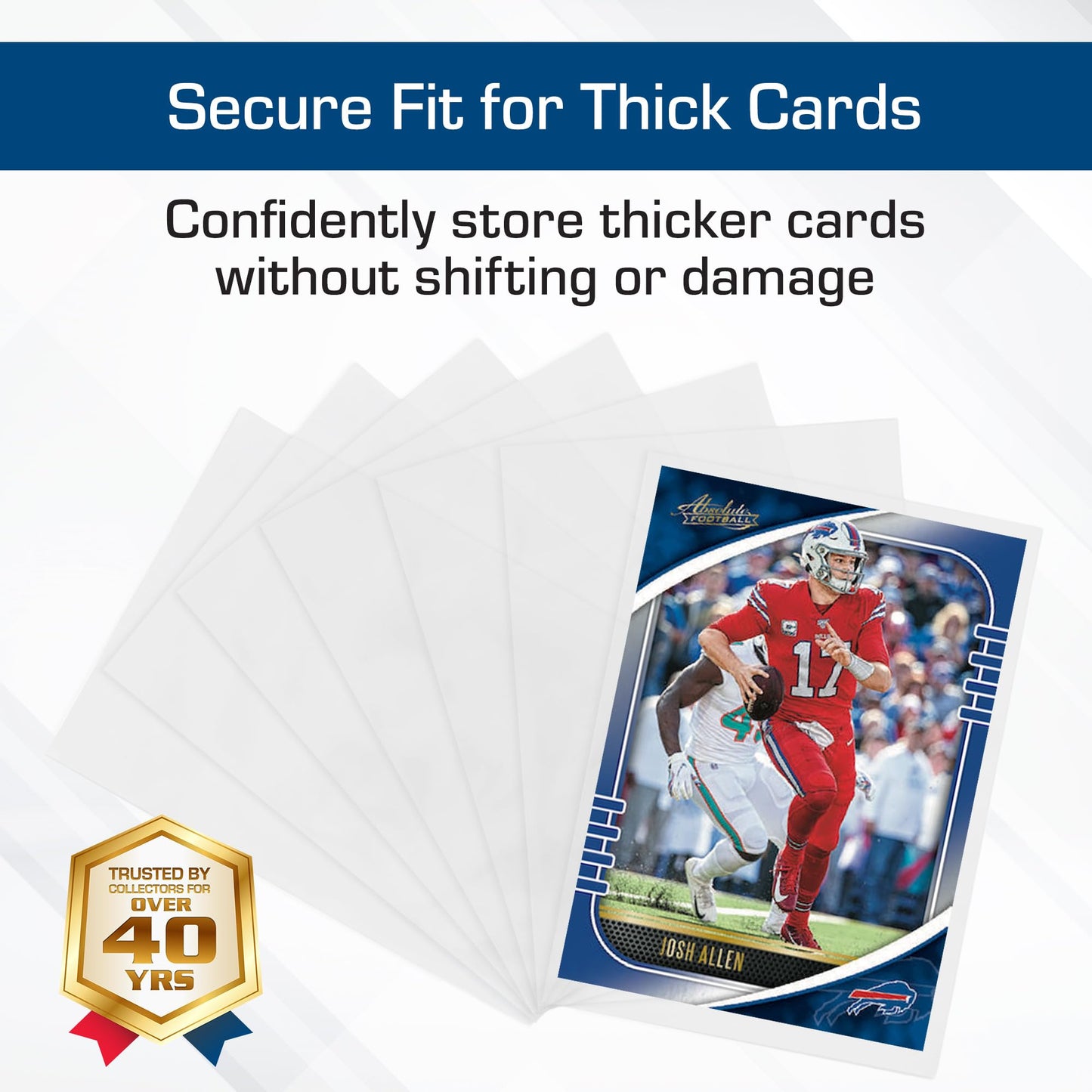 BCW Thick Card Sleeves - 100 Pack | Crystal Clear Polypropylene Protective Sleeves for Collectible Cards | Card Protector Sleeves Holds Trading Cards