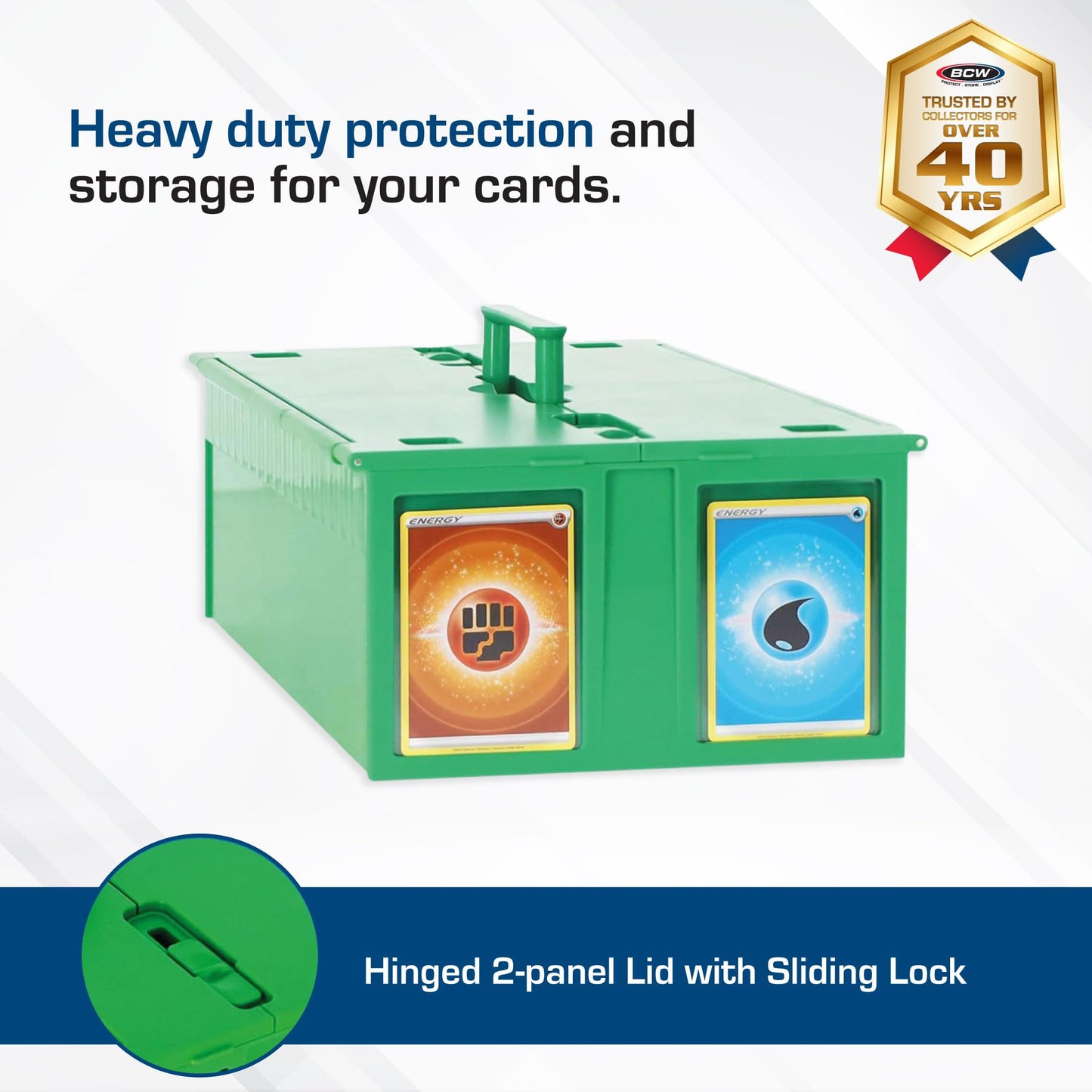BCW Collectible Card Bin - Holds up to 1600 Cards | Large Card Storage Box for Loose Trading Cards | Pokemon, MTG, and Sports Card Storage Boxes |