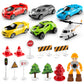 LOVE LIFE Airplane Toy Set Transport Cargo Plane Play Toy Gift for 3 4 5 6 Years Old Boys Girls Kids,Aircraft Vehicle Toys with 5 Mini Cars,Helicopter