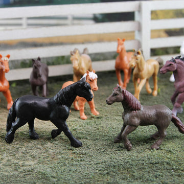 Safari Ltd. Horses TOOB - 12 Hand-Painted Mini Figurines Including Friesian, Haflinger, Stallion, Bay, Chestnut, Jutland, Trakehner, Clydesdale