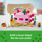 LEGO Minecraft The Axolotl House 21247 Building Toy Set, Creative Adventures at a Colorful Underwater Base, Includes a Diver Explorer, Dolphin