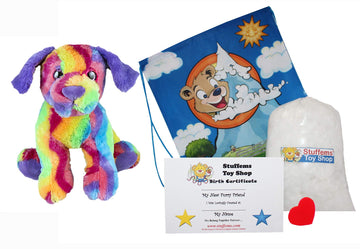 Make Your Own Stuffed Animal Candy The Dog 16" - No Sew - Kit with Cute Backpack!