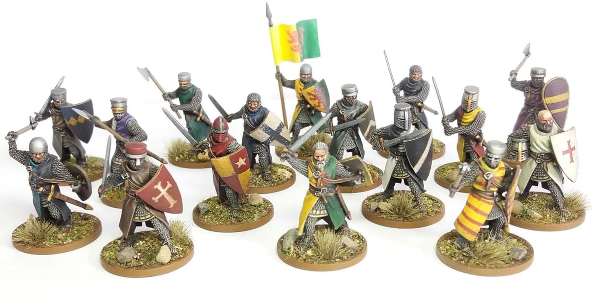 Wargames Atlantic, The Age of Chivalry, Foot Knights (1150-1320), 28MM Scale Miniatures