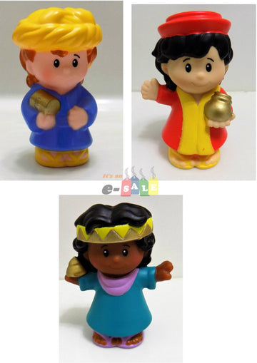 Fisher Price Little People Nativity Manger Replacement Three (3) Wise Man with Gifts