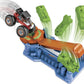 Hot Wheels Monster Trucks Launch & Bash Playset with Launcher, 4 Crushed Cars, 1 1:64 Scale Monster Truck, Landing Zone for Stunting, Crashing Action