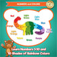 Animal Wooden Puzzles for Toddlers - Colors and Counting Building Toys and Toddler Games | Montessori Toys Wood Blocks with Storage Box and Learning