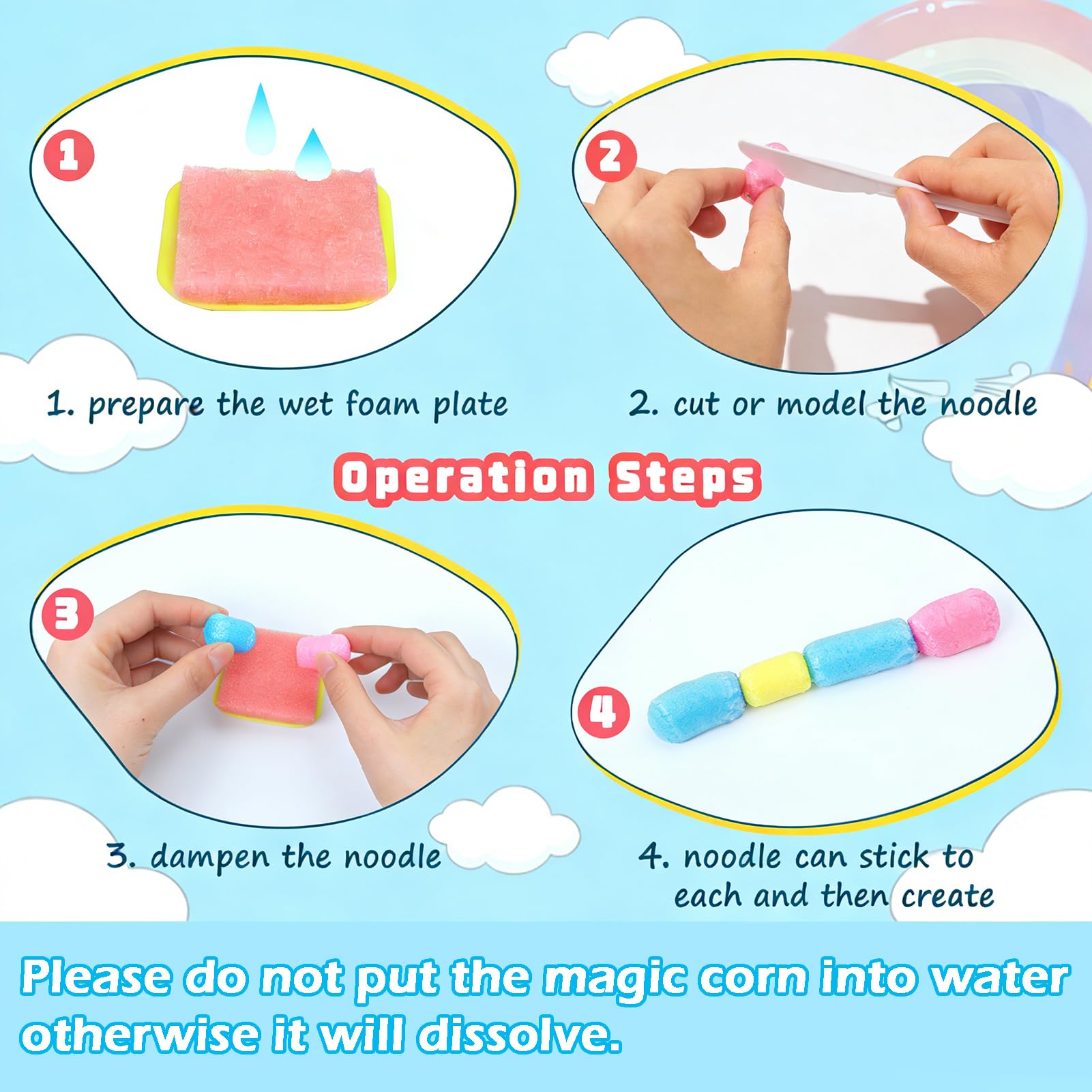 Arts and Crafts For Kids - Magic Foam Corn Craft Kit, STEM Building Model Toys, Bulk Crafts Supplies Kits, Kindergarten Preschool School Crafts Set