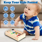 LED Light Switch Busy Board Montessori Toy Button Busy Board Kids Wooden Control Panel Kids Toy Activity Sensory Board Fidget Toy for Toddlers 1 2 3