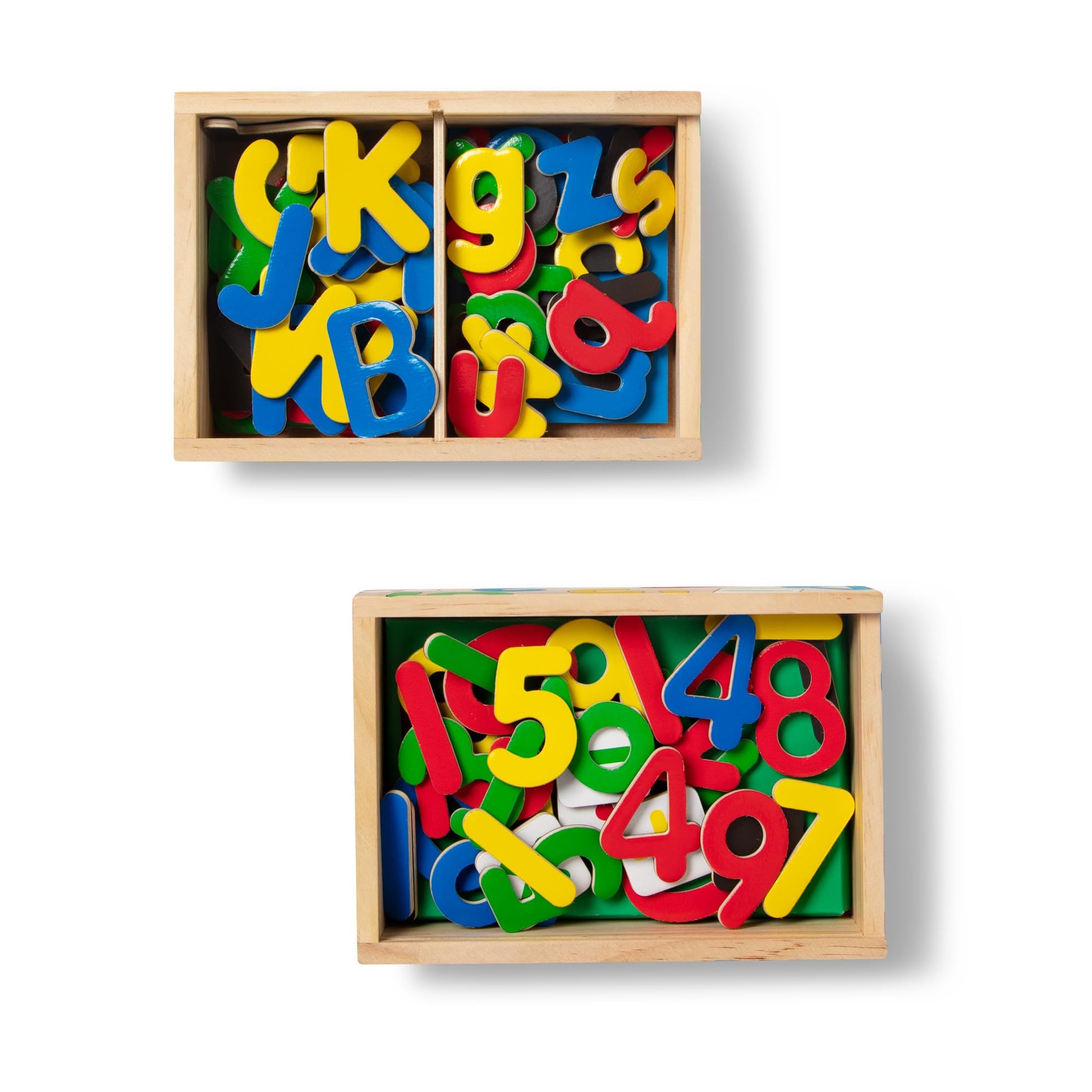 Melissa & Doug Deluxe Magnetic Letters and Numbers Set - 89 Wooden Alphabet Magnets & Numbers, Educational Learning Toys for Preschool Kids Ages 3+