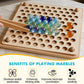 REGUICORP 80PCS Glass Marbles, 14mm & 16mm Sizes Marbles Bulk, Solid Round Marbles for Board Games, DIY Decorations and Home Furnishings, Party