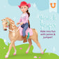 Glitter Girls - 14-Inch Equestrian Doll - Brown Hair & Blue Eyes - Riding Outfit with Cowgirl Hat - Horse with Tan Coat and Pink Saddle - 3+ Years