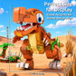 FOLKWEAVE Dinosaur Building Blocks Set, 630 Pieces STEM Learning Toy, Poseable and Movable T-Rex Model, Educational Gift for Kids Ages 6-12, No