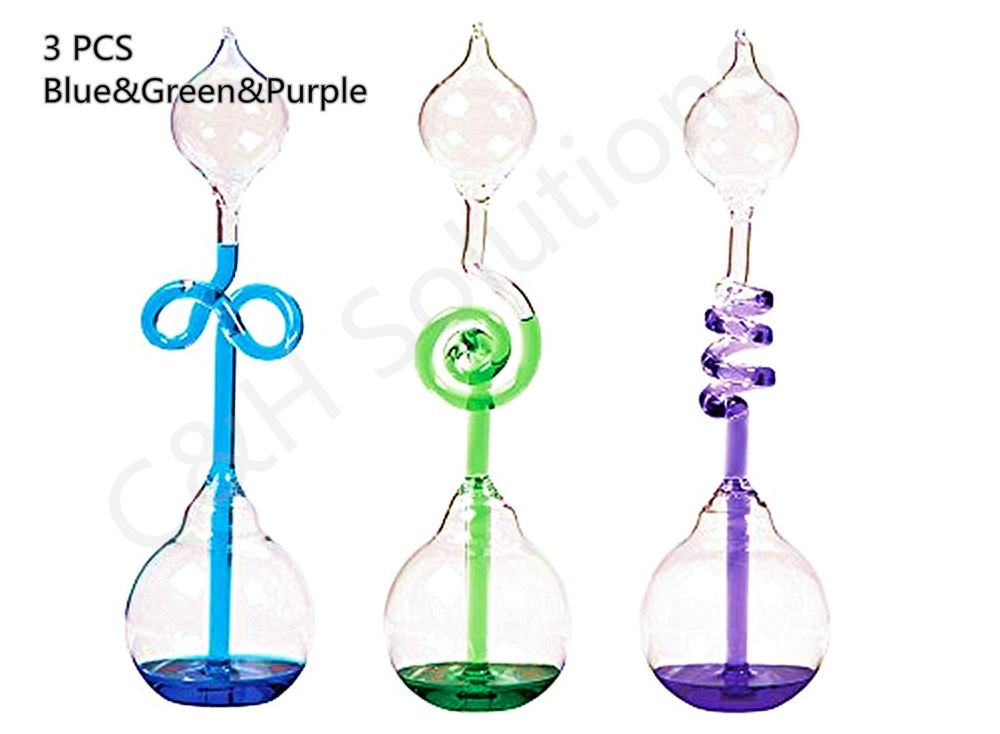 Colorful Office Thinking Hand Boiler, Glass Science Energy Transfer, Children Science Experiment, Love Birds Color Meter Hand Boiler, 3 Pcs