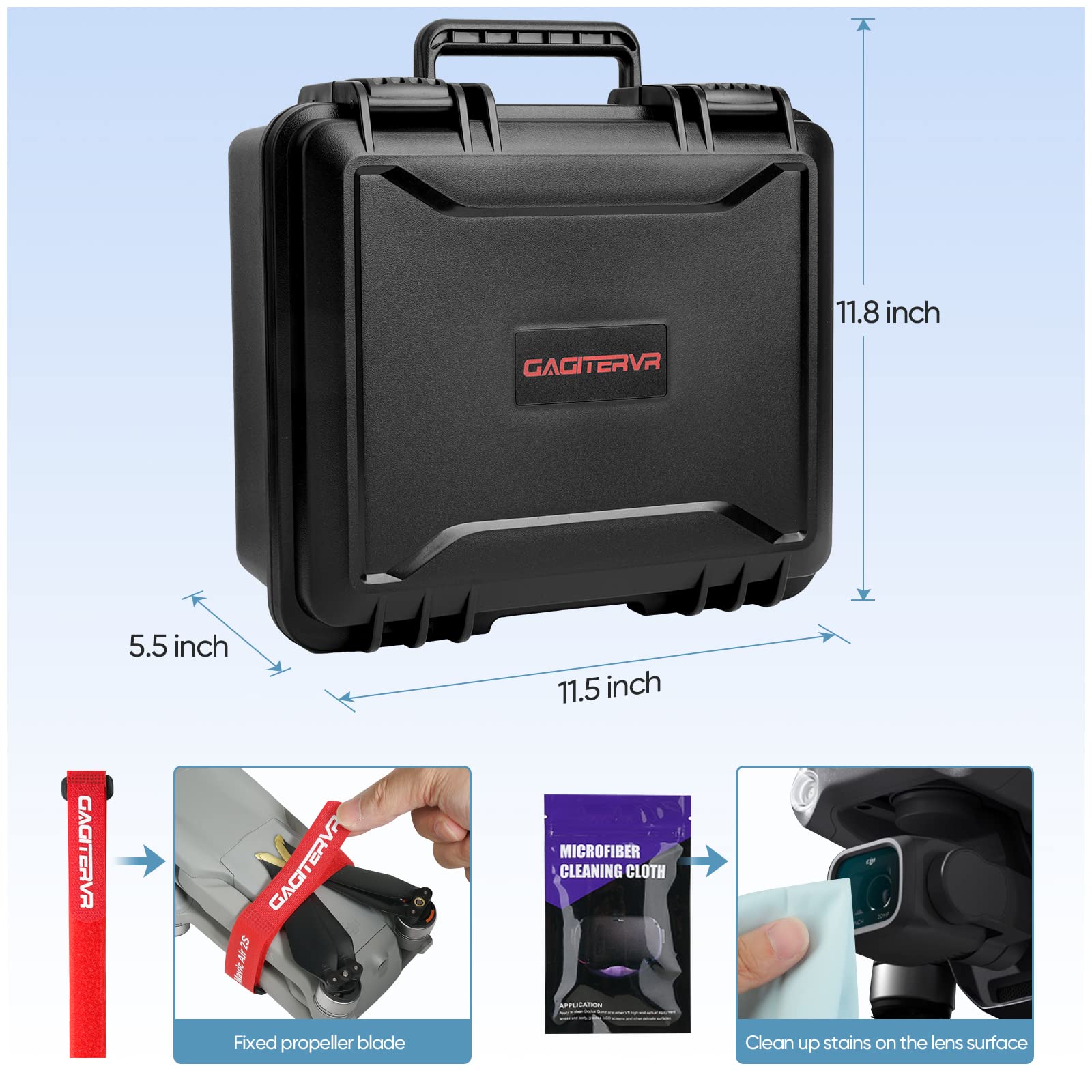 GAGITERVR Hard Carrying Case for DJI Air 2S / Mavic Air 2 Drone and More Accessories, Waterproof and Anti-drop All-round Protection(Not Include Drones