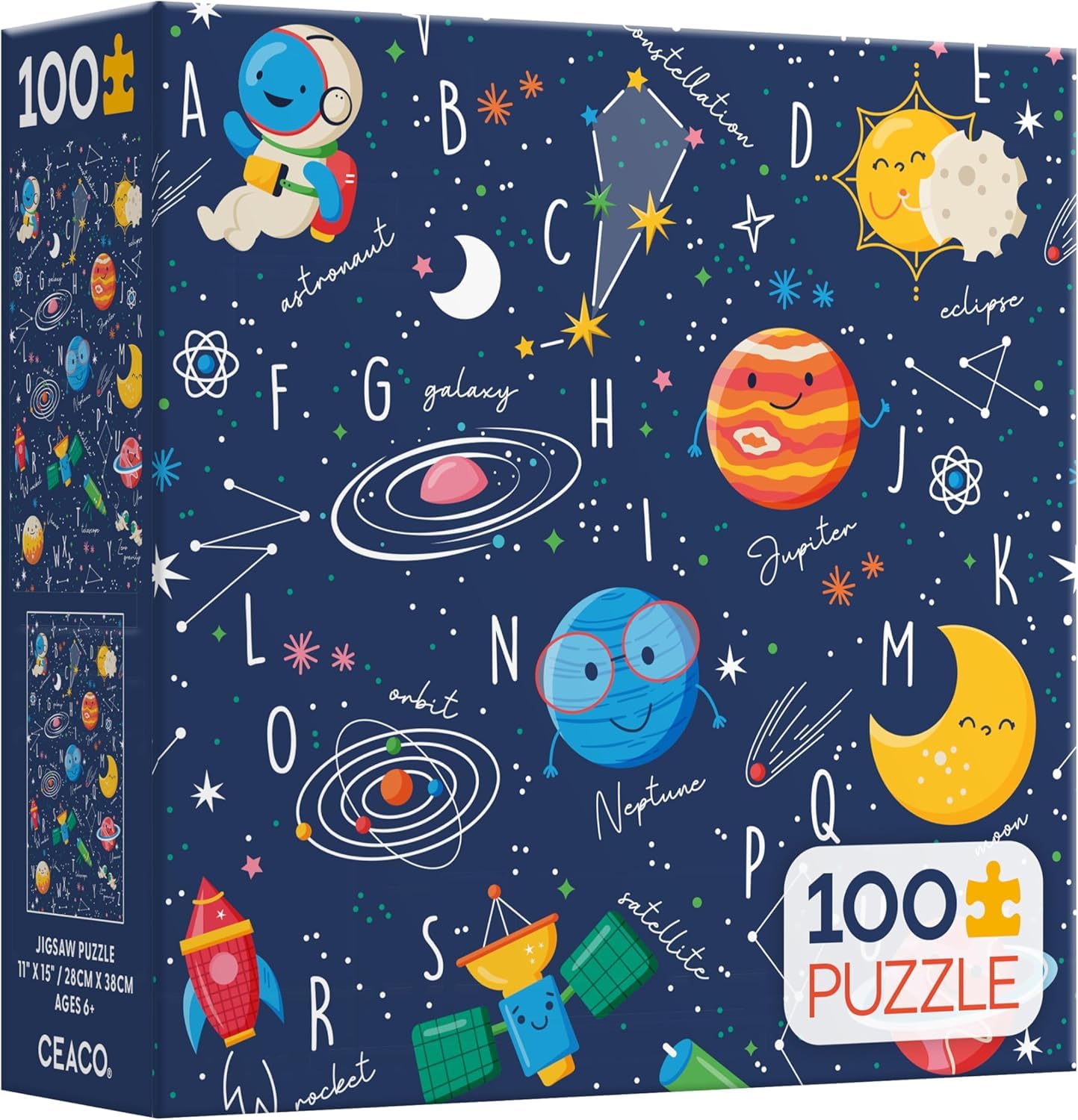 Ceaco - Space Friends - 100 Piece Jigsaw Puzzle for Kids Ages 6+