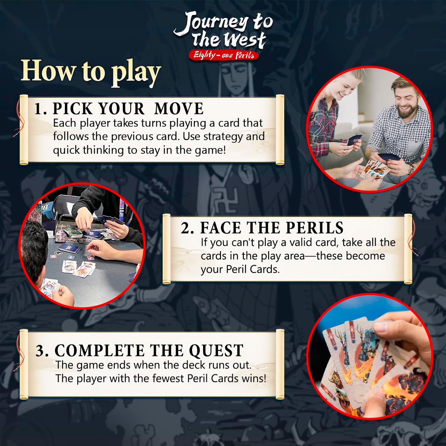 Whales Entertainment | Journey to The West: Eighty-one Perils | Party Strategy Card Games for Adults & Family Night | Fun Ladder Climbing Fantasy Card