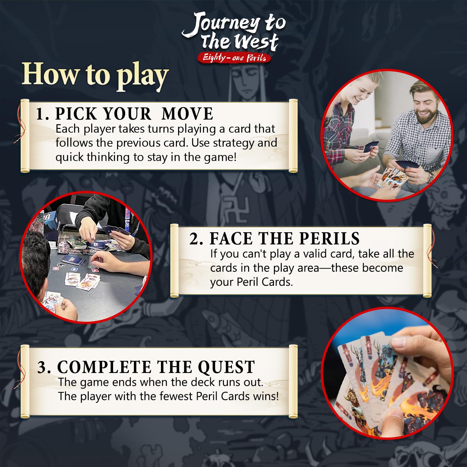 Whales Entertainment | Journey to The West: Eighty-one Perils | Party Strategy Card Games for Adults & Family Night | Fun Ladder Climbing Fantasy Card